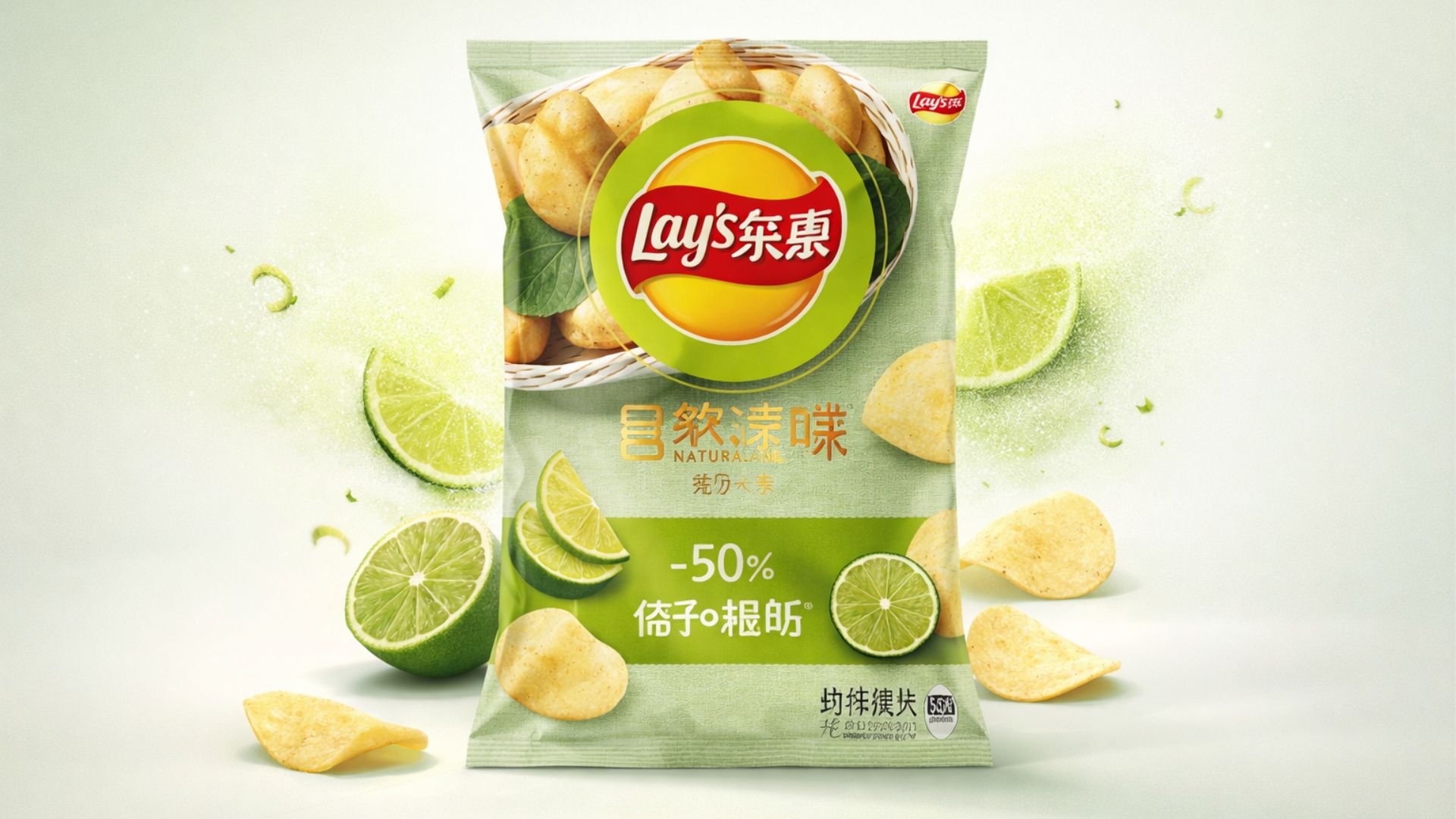 Lay’s Natural Lime Flavor 50% Less Fat 65g