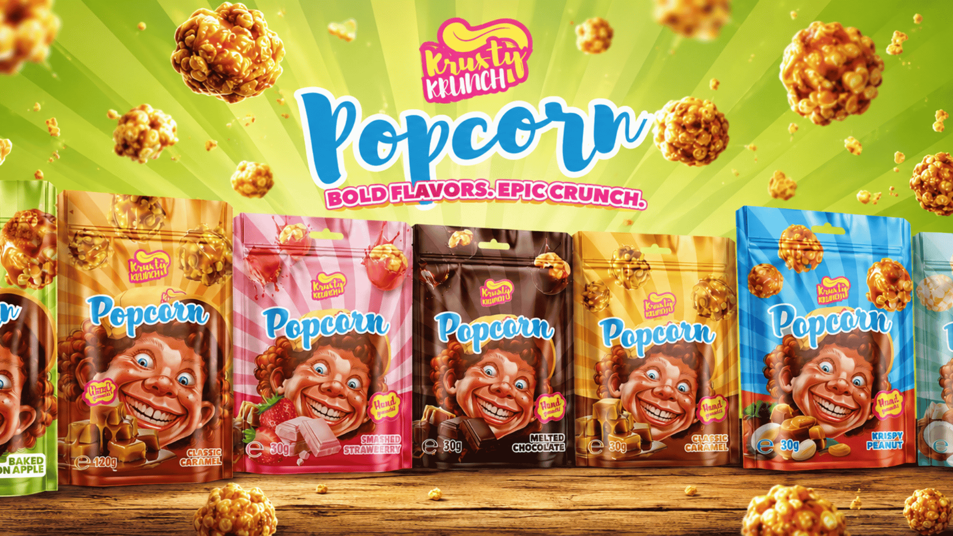 Krusty Krunch Baked Cinnamon Apple Popcorn 30g