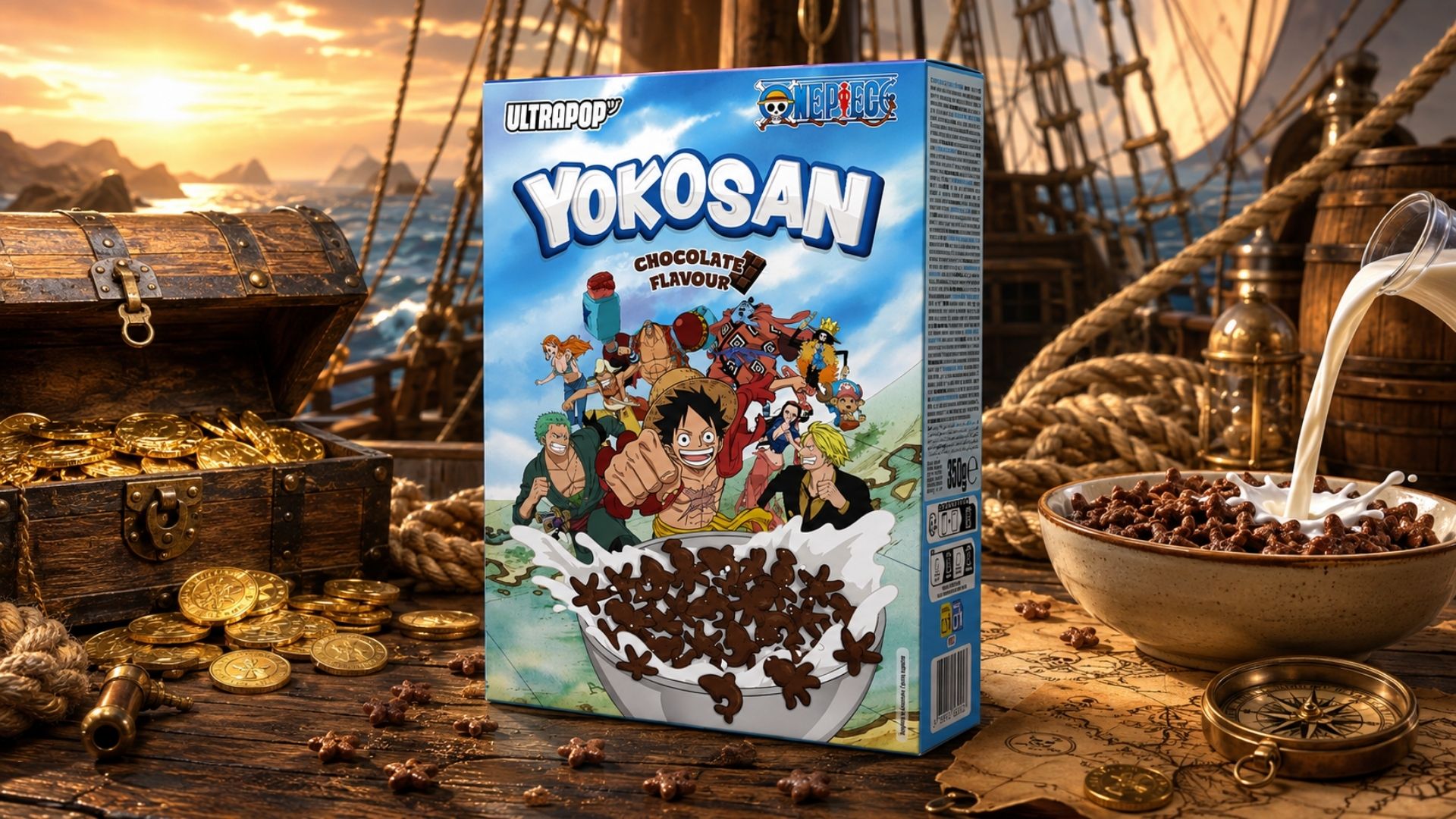 Yokosan One Piece Cereal Chocolate Flavor 350g