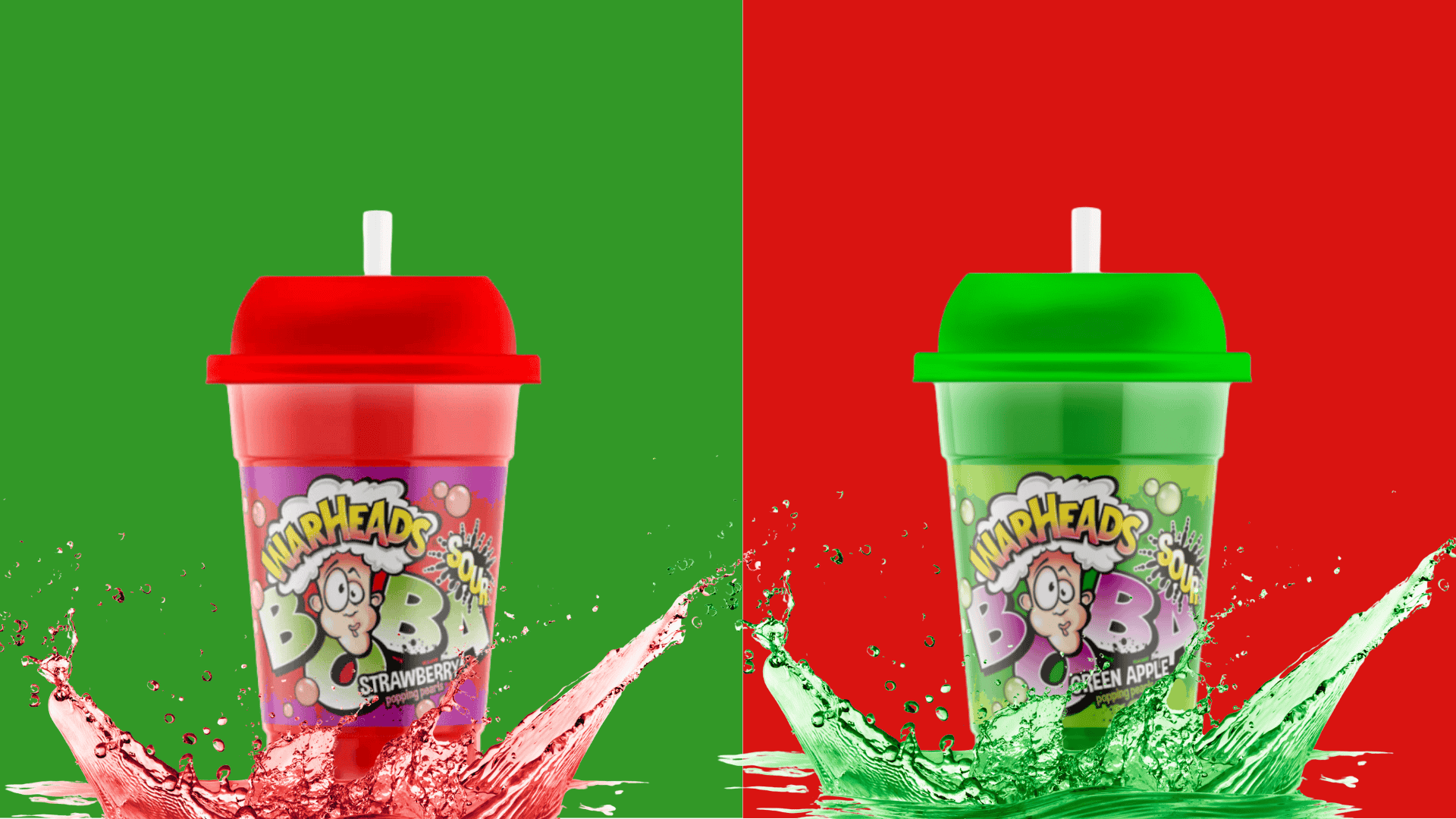 Warheads Boba Sour Green Apple 400ml