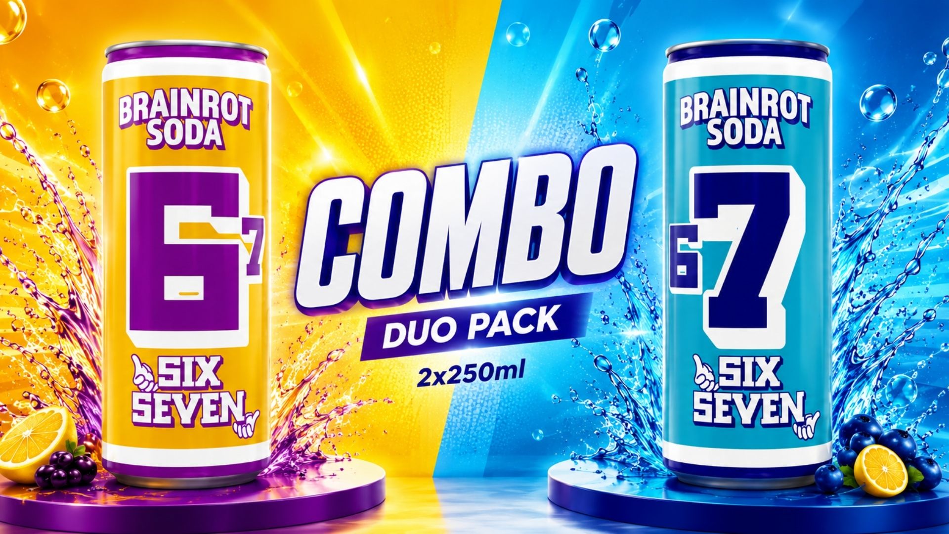 Brainrot Soda Six Seven Duo Pack 2x250ml