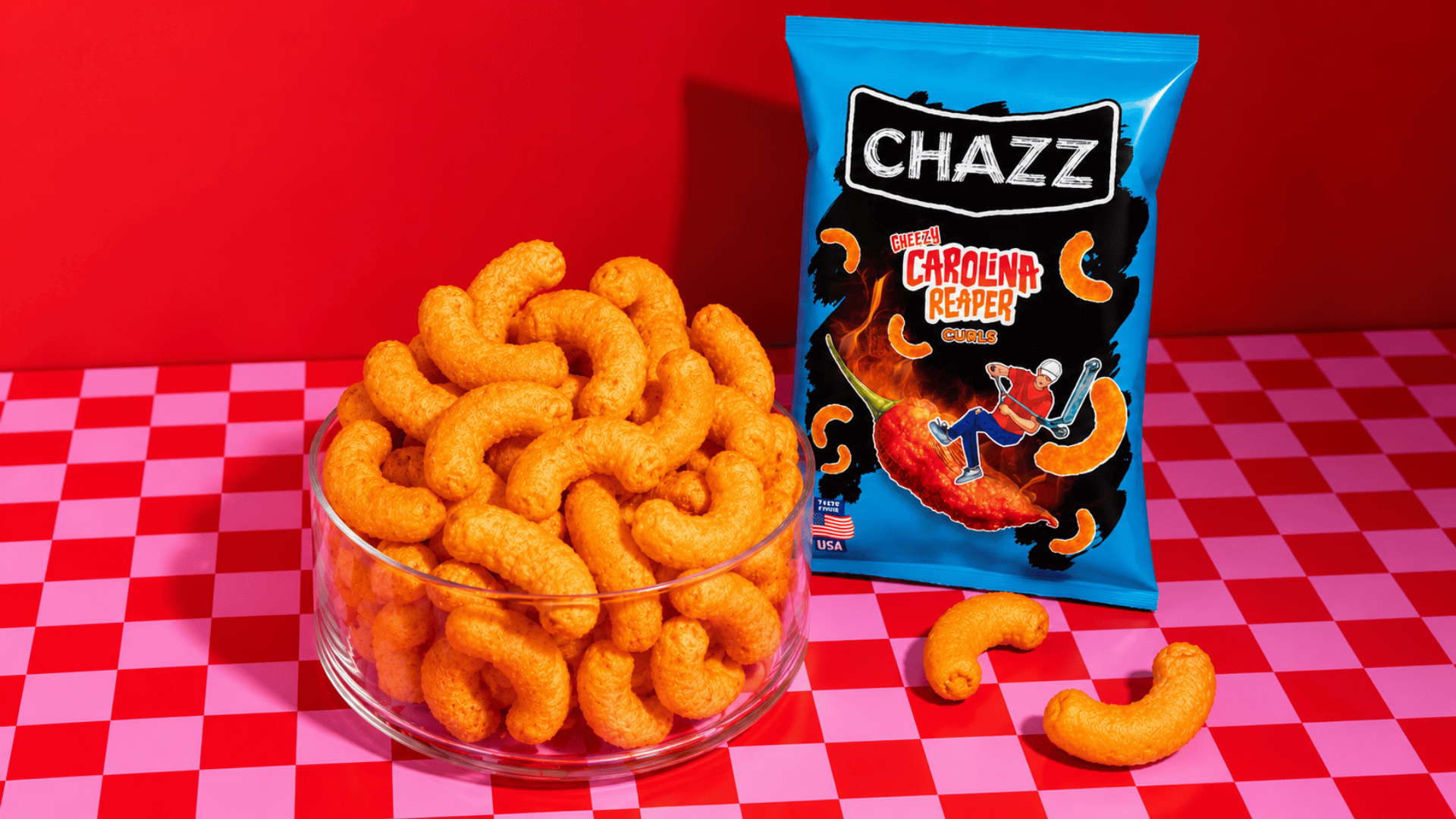 Chazz Cheezy Carolina Reaper Curls 100g