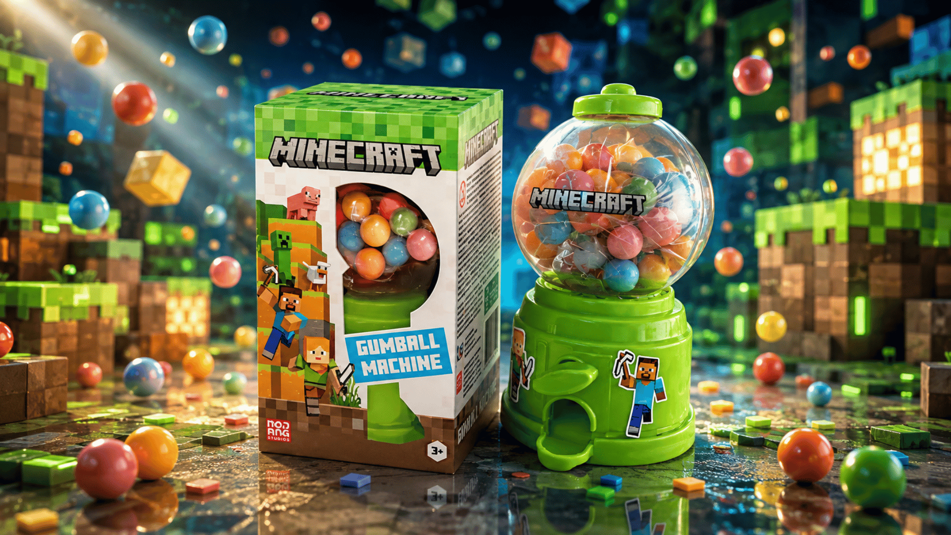 Minecraft Gumball Machine 100g