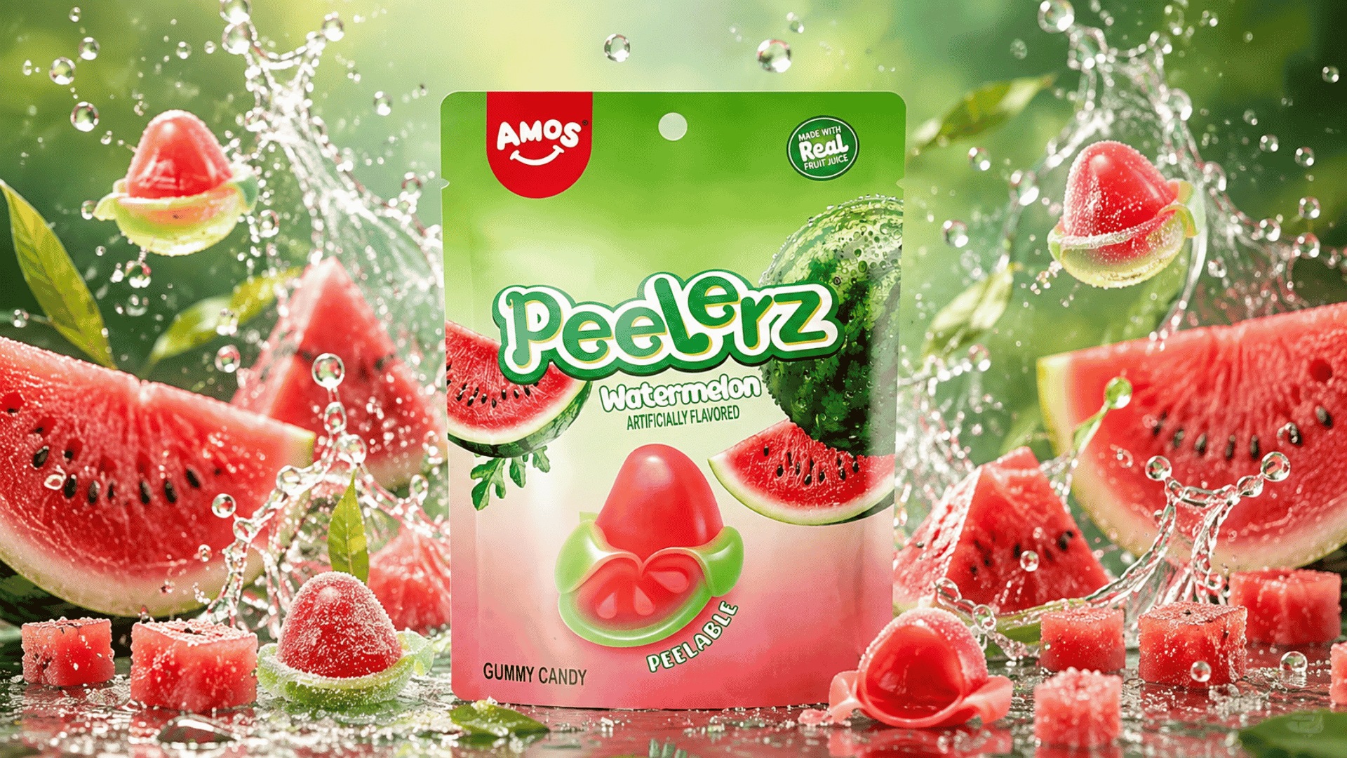 Amos Peelerz Gummy Watermelon 65g