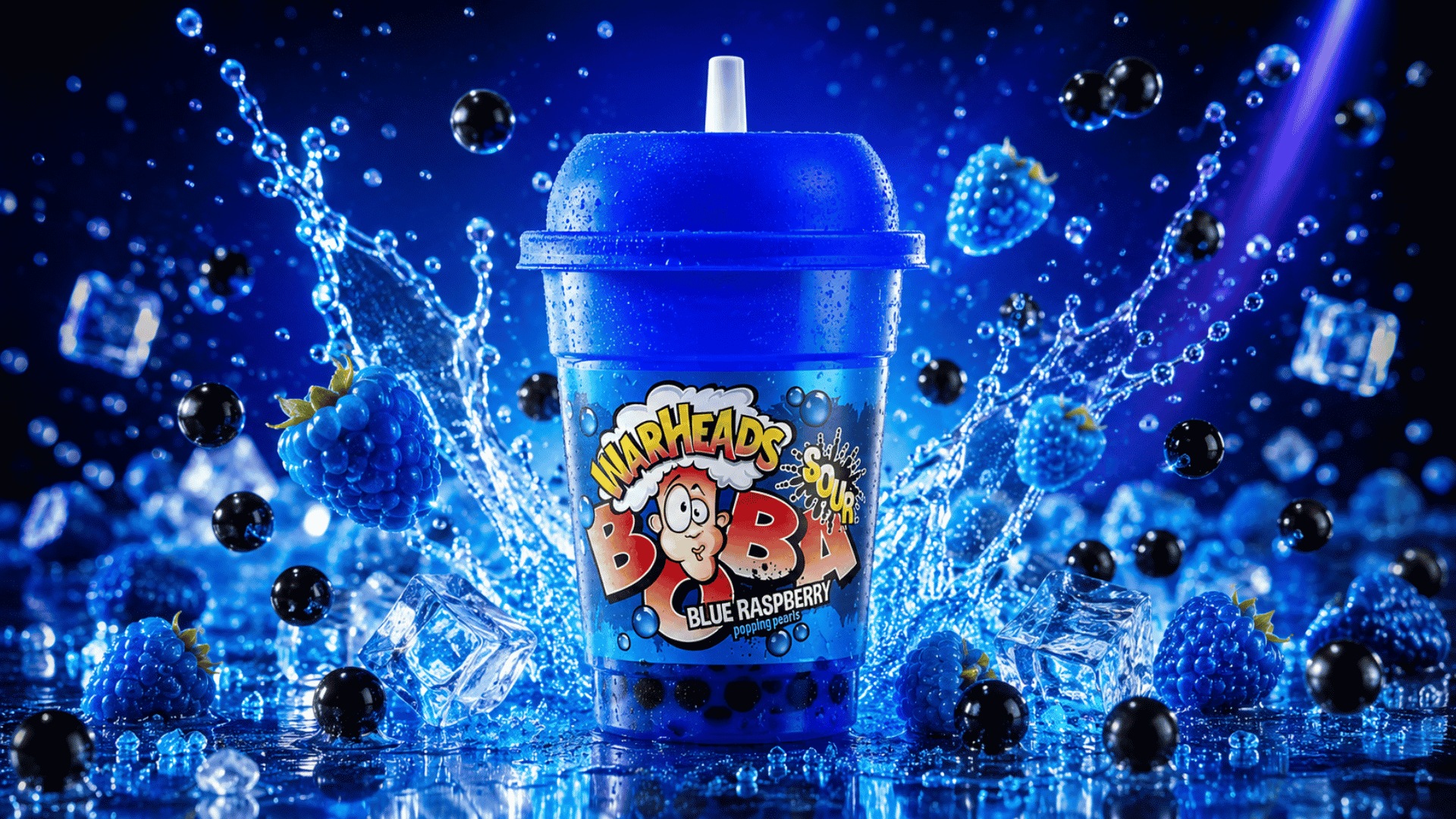 Warheads Boba Sour Blue Raspberry 400ml