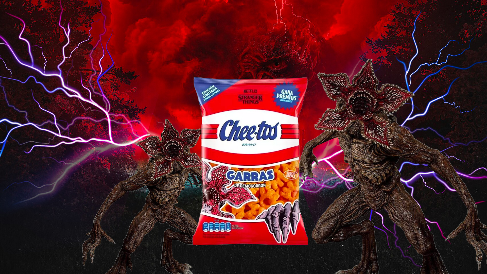 Cheetos Garras Curly Snack Demogorgon Stranger Things 75g