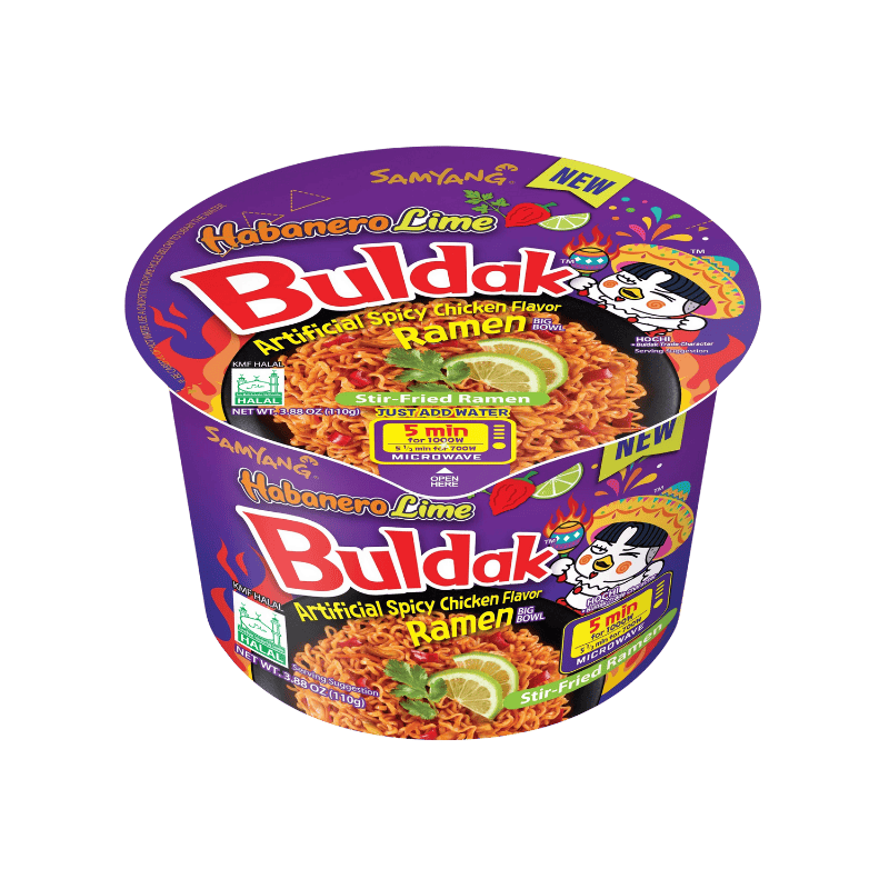Samyang Buldak Hot Chicken Ramen Habanero Lime Big Bowl 110g
