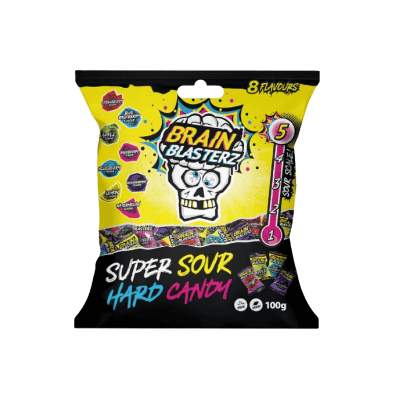 Brain Blasterz Super Sour Hard Candy Level 5 Sour 100g