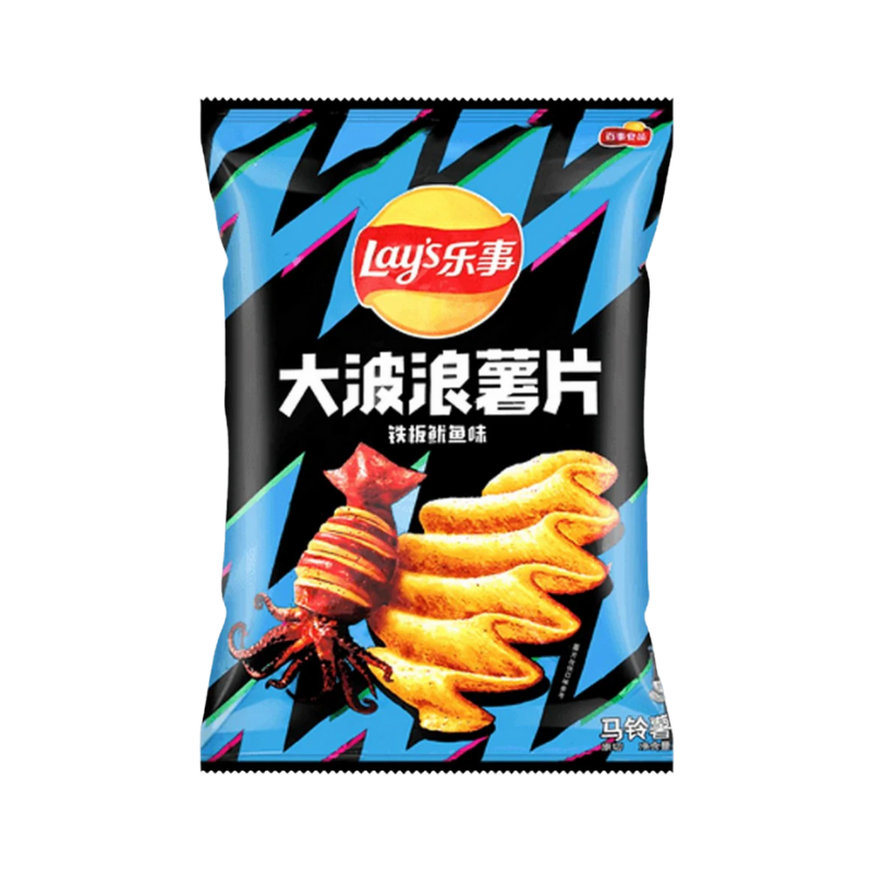Lay's Big Waves Chips Grilled Squid Flavor 70gr