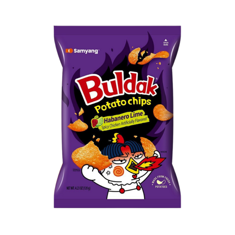 Buldak Potato Chips Chili & Lime 55g