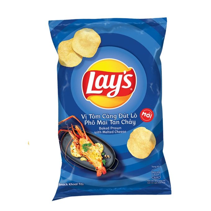 Lays Barked Prawn with Melted Cheese 90gr