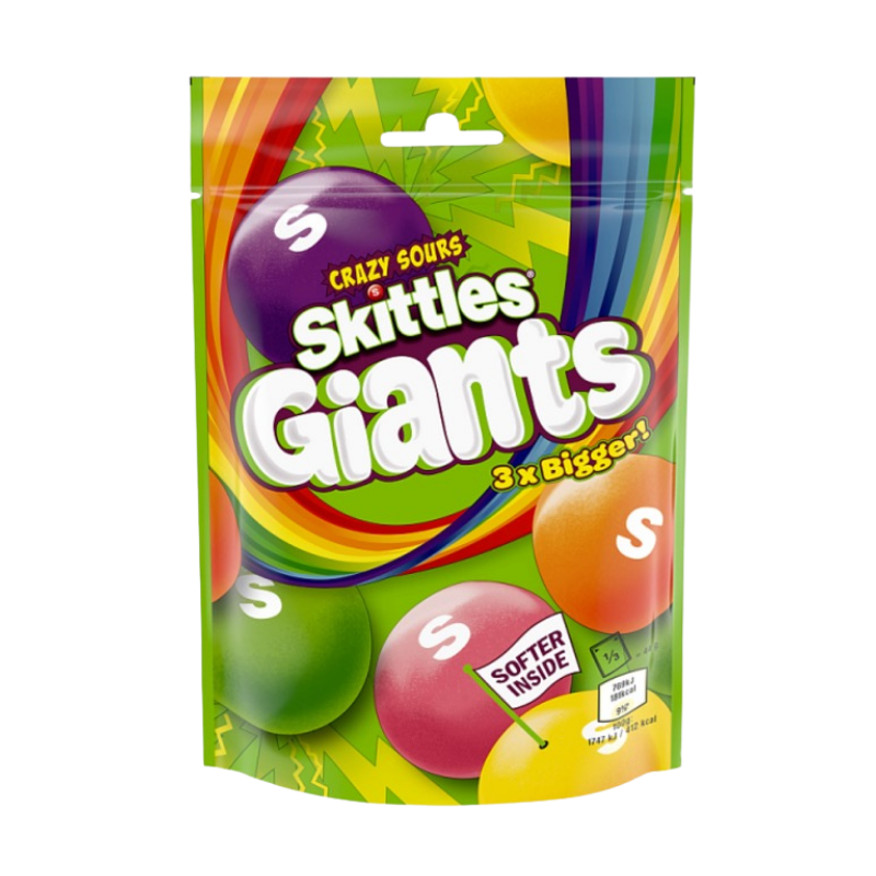 Skittles Giants Vegan Chewy Sour Sweets 132 g