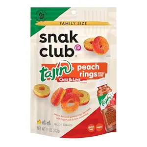 Tajin Snak Club Peach Rings, Chili & Lime Seasoned 71g