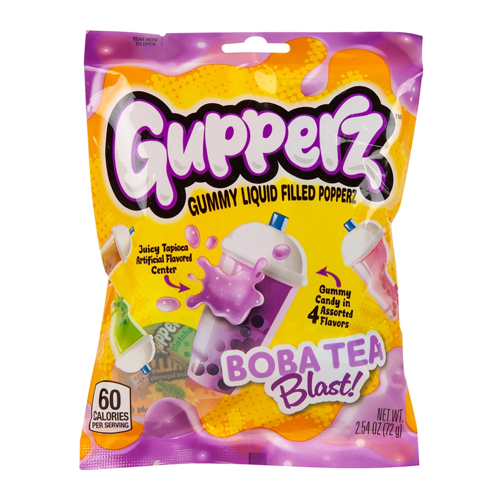 Gupperz® Boba Tea Blast Gummy Liquid Filled Candy  72g