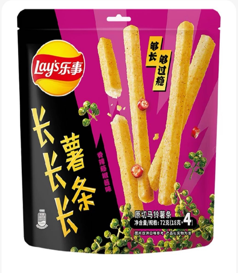Lay’s Long chips Spicy Pepper Sauce flavor 72gr
