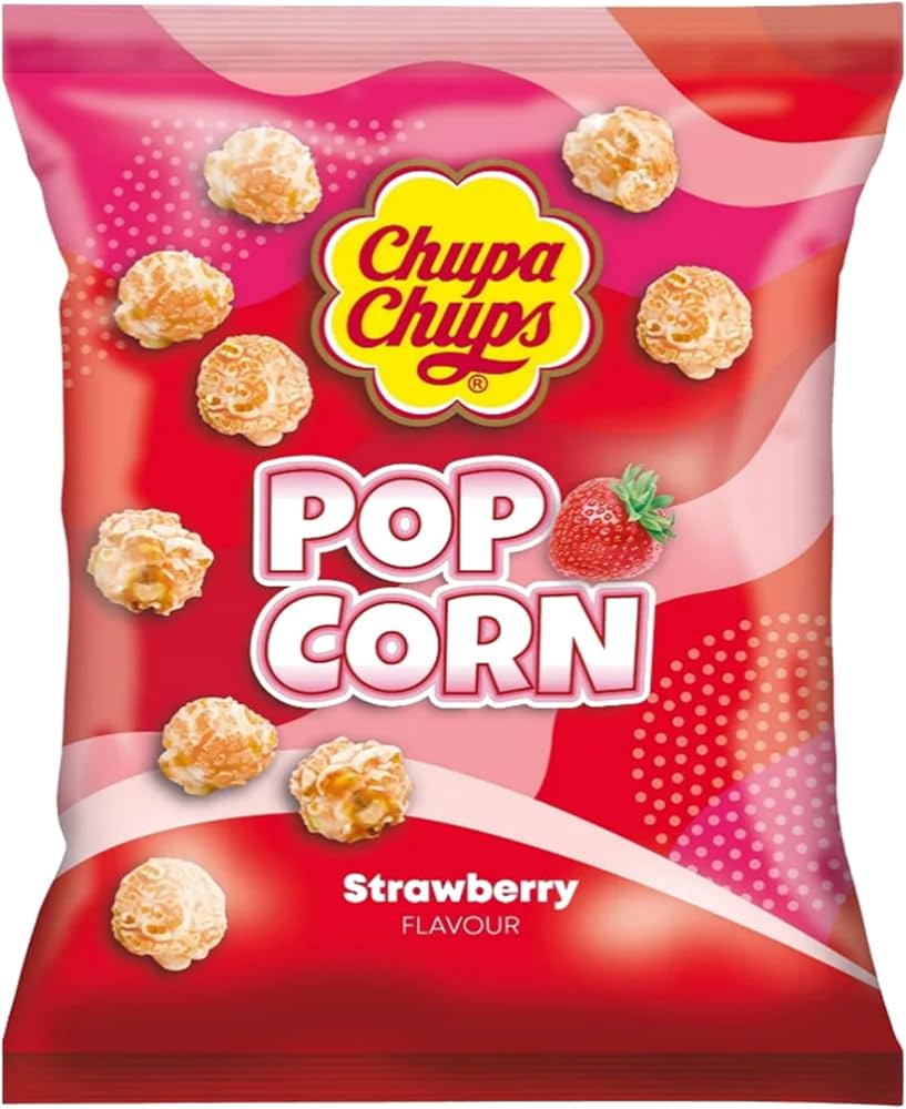 Chupa Chups Popcorn Strawberry 90g