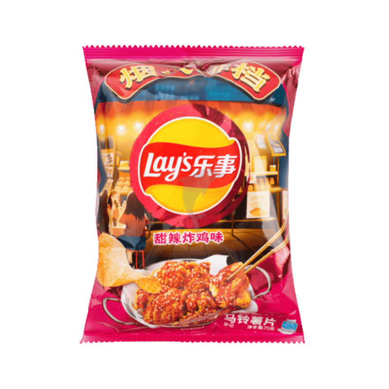 Lay's Chips Food Stall Sweet & Spicy Fried Chicken 70g (CHINA)