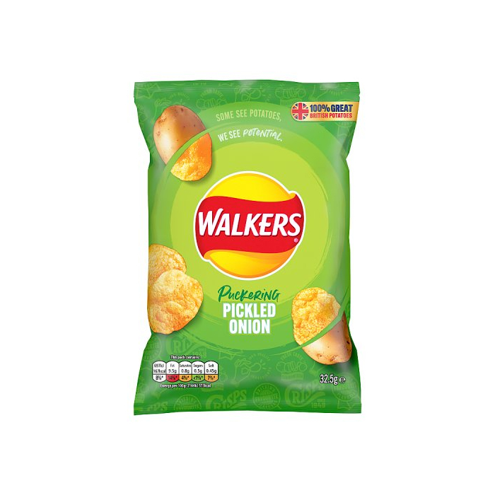 Walkers Crisp Pickled Onion 32x32.5g