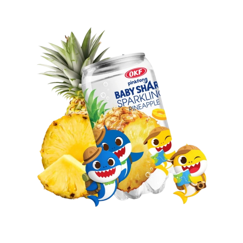 OKF Sparkling Baby Shark Pineapple Drink 350ml KOR