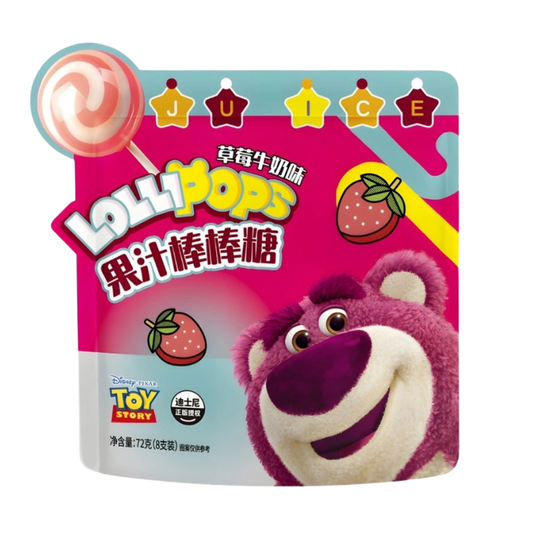 Disney Lotso Strawberry Milk Lollipop 72g CHN
