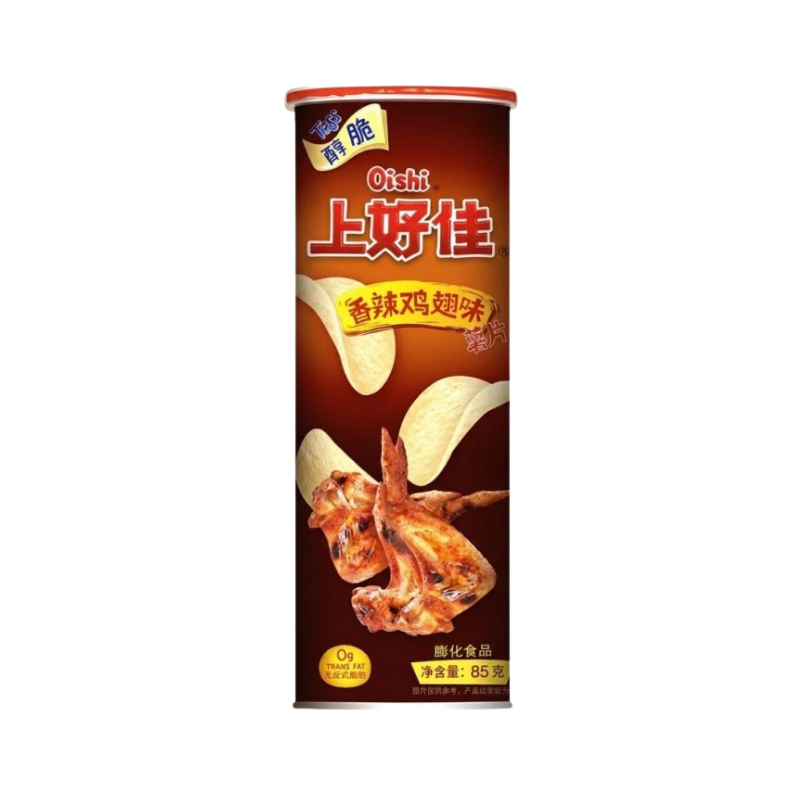 Oishi Spicy Chicken Wing Cripsy Potato Chips 85g CHN