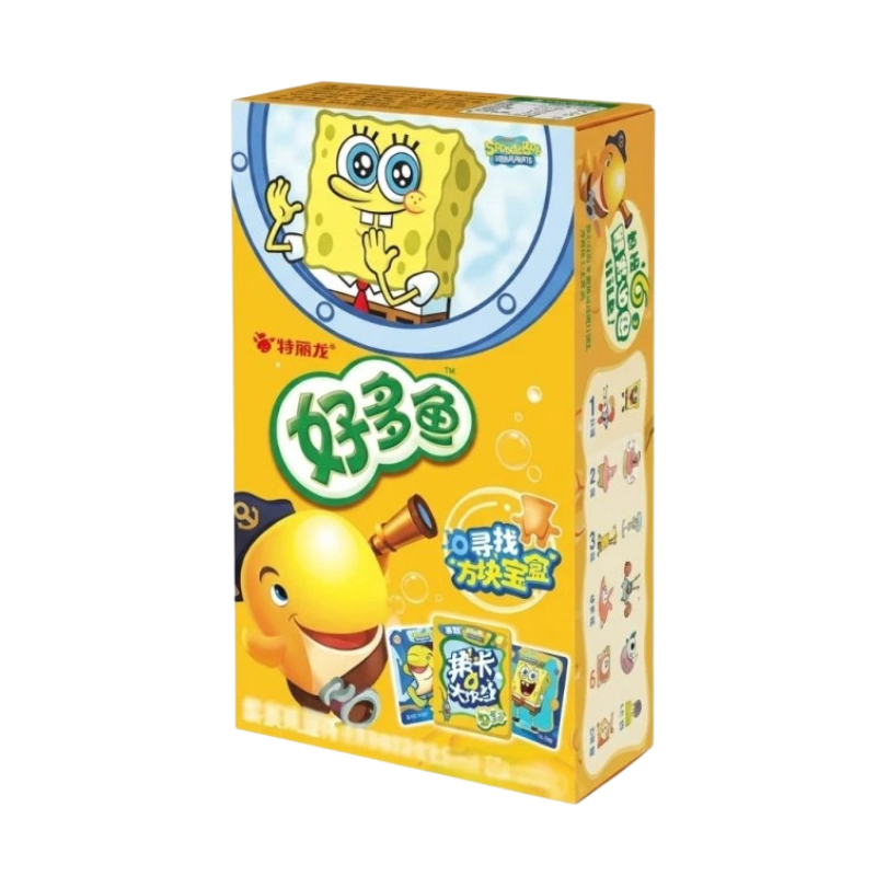 Orion Lotte Spongebob Honey & Chicken Wing Fish Shaped Snack 33g CHN
