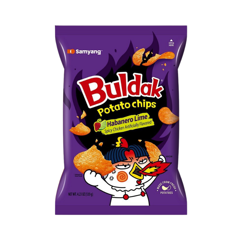 Buldak Potato Chips Chili & Lime 55g