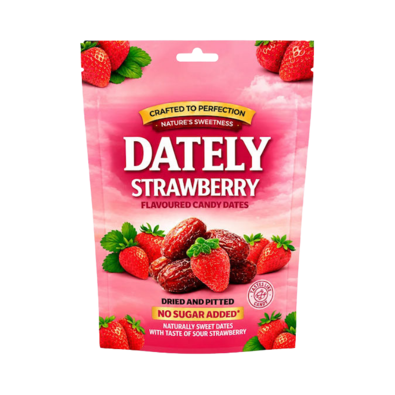 Dately Sour Strawberry Flavoured Candy Dates 100g