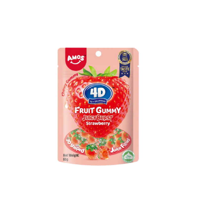 Juicy Burst Strawberry Fruit Gummy 65gr
