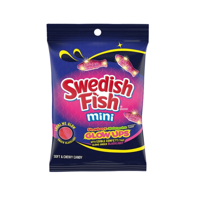Swedish Fish Glow Up Strawberry & Watermelon Bag 102g