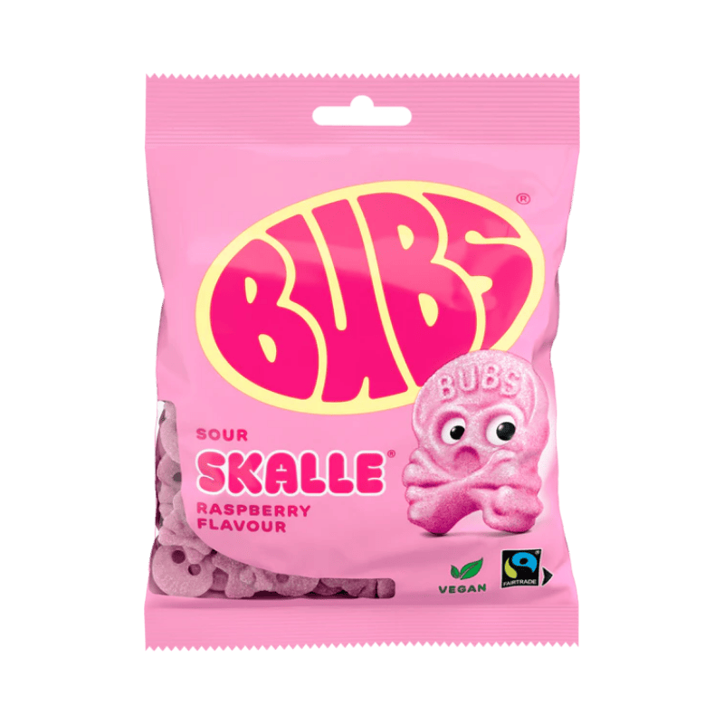 Bubs Sour Skalle Raspberry 90g
