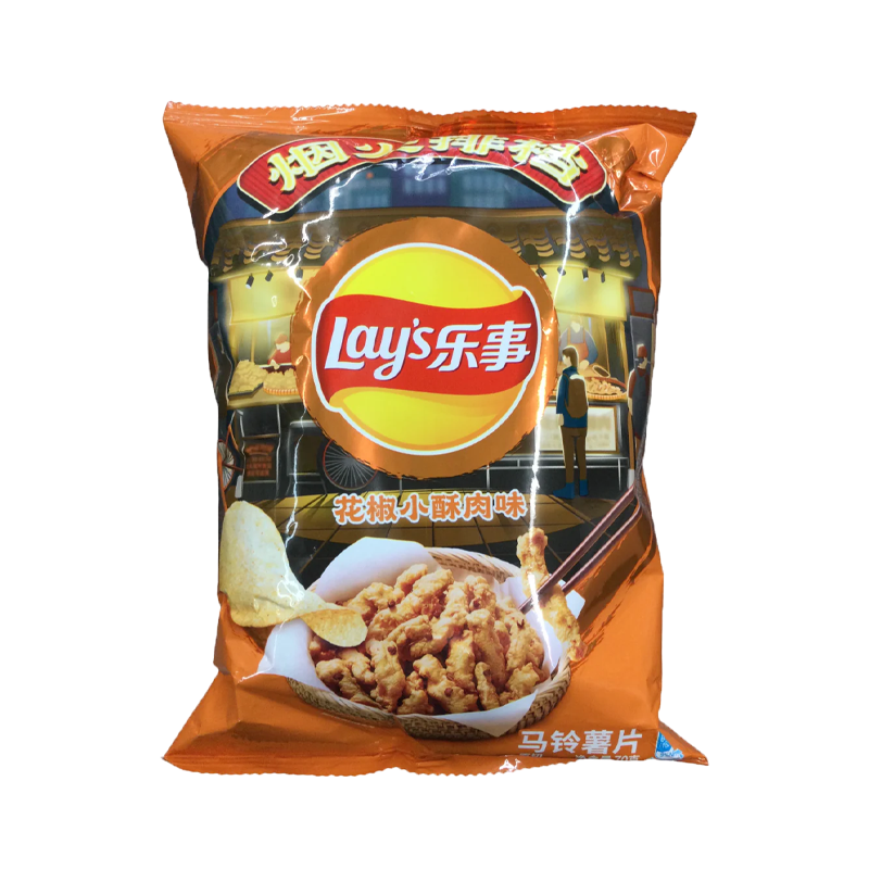 Lays Chips Pepper Fried Crispy Pork China 70gr