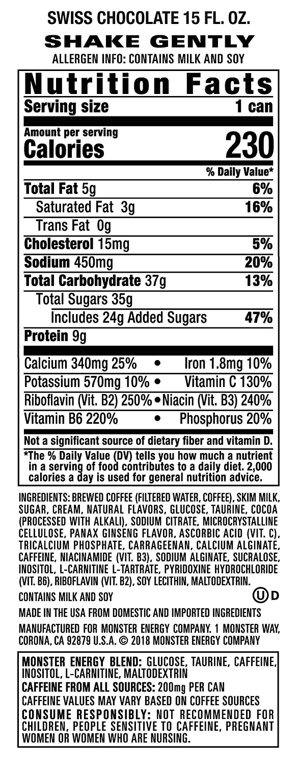 Monster Java Swiss Chocolate 443ml ESnacks