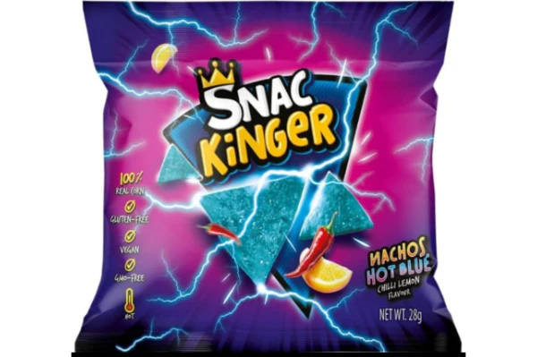 SnacKinger Nacho Chips Hot Blue 28g