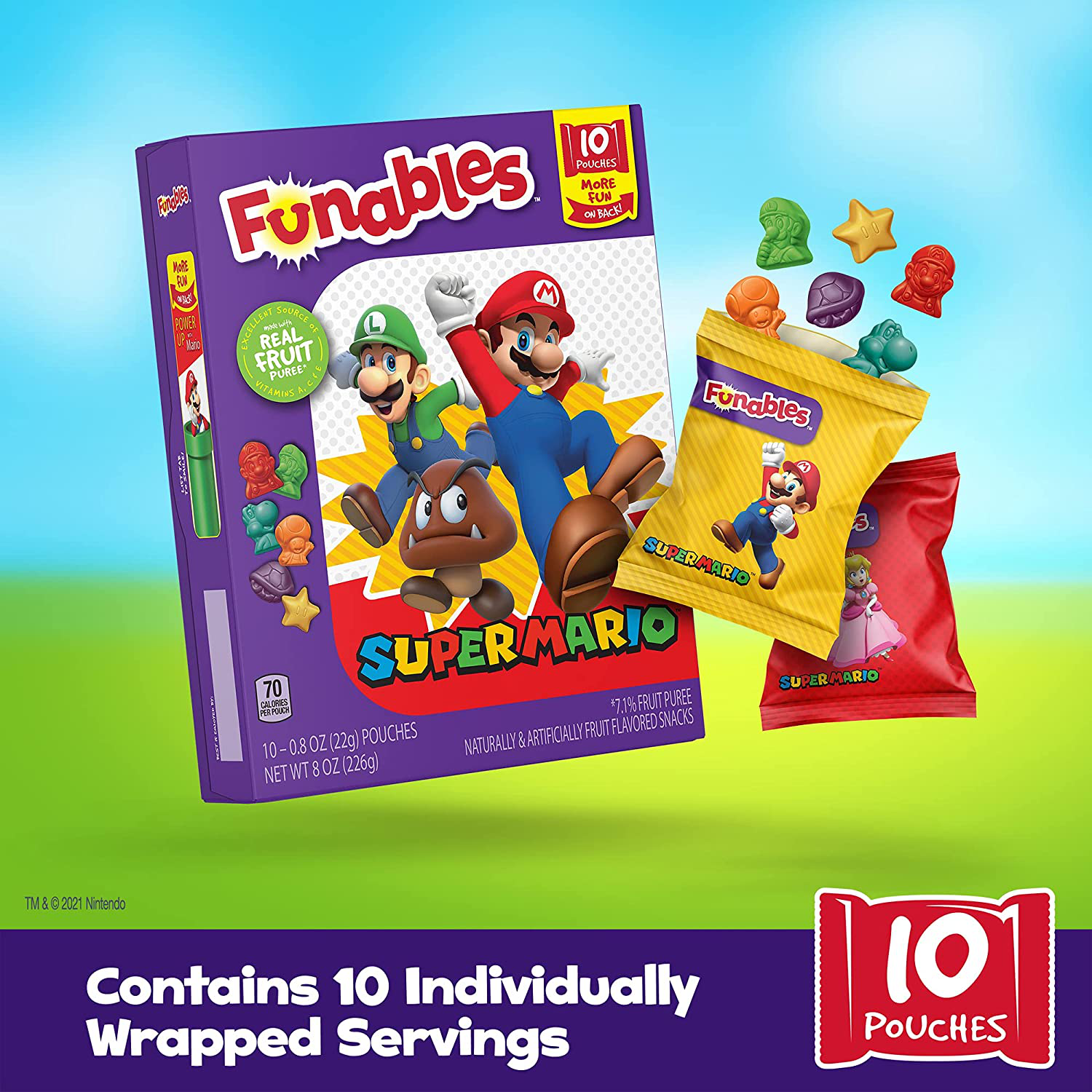 Super Mario Funables Fruit Snacks 226gr ESnacks