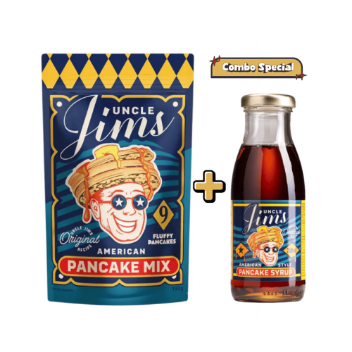 Uncle Jim’s American Pancake Mix 180gr +  Pancake Syrup 250ml