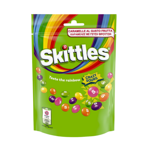 Skittles Vegan Chewy Crazy Sour Fruit 136 g