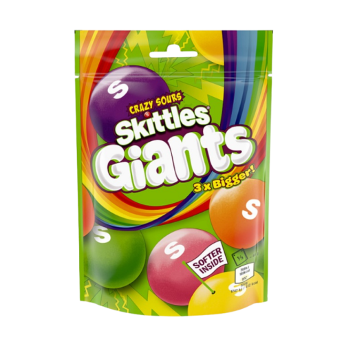 Skittles Giants Vegan Chewy Sour Sweets 132 g