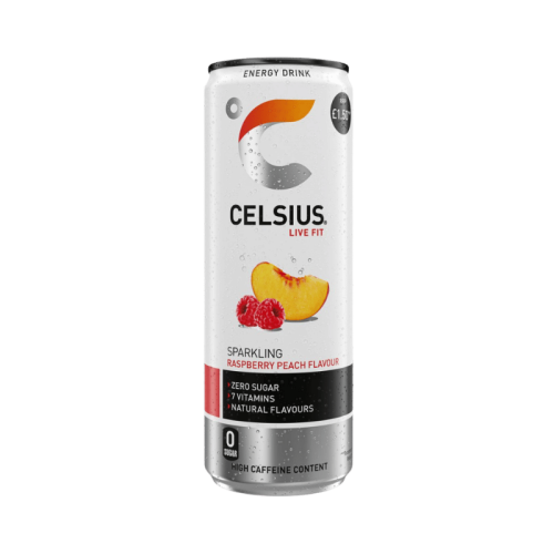 Celsius Raspberry & Peach 355 ml