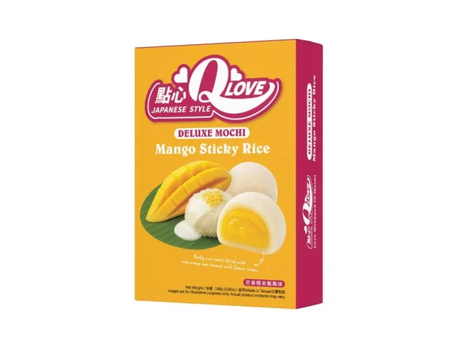 QLove Mango & Sticky Rice Deluxe Mochi 168g