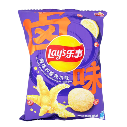 Lays China Hot & Sour Chicken Feet Chips 70gr