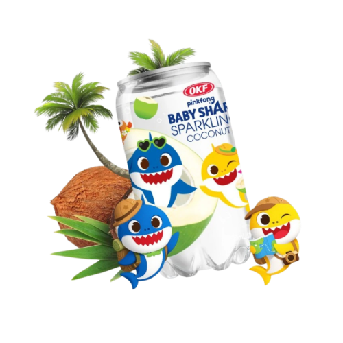 OKF Sparkling Baby Shark Coconut Drink 350ml KOR