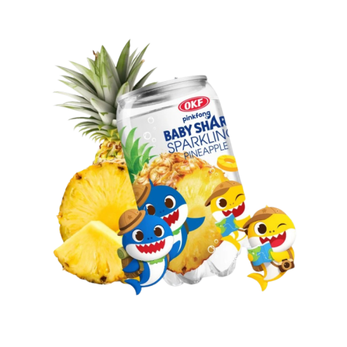 OKF Sparkling Baby Shark Pineapple Drink 350ml KOR
