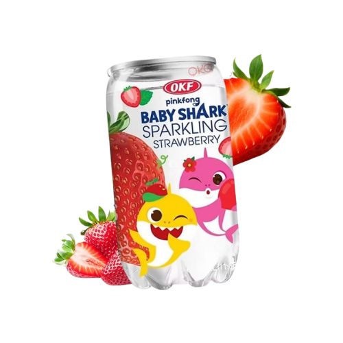 OKF Sparkling Baby Shark Strawberry Drink 350ml KOR