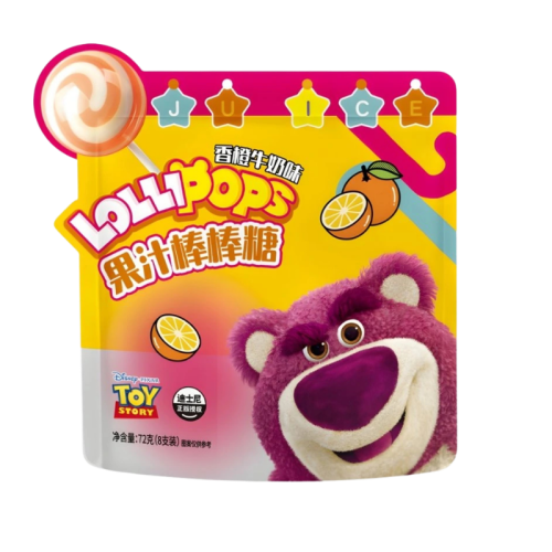 Disney Lotso Orange Milk Lollipop 72g CHN