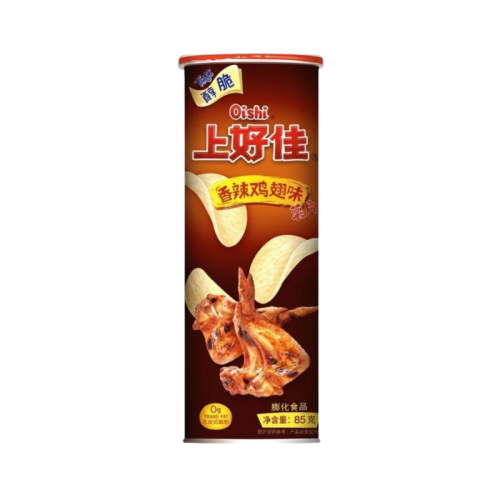 Oishi Spicy Chicken Wing Cripsy Potato Chips 85g CHN