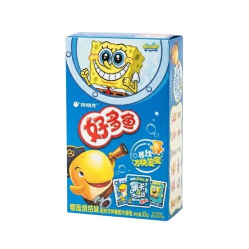 Orion Lotte Spongebob BBQ Fish Shaped Snack 33g CHN