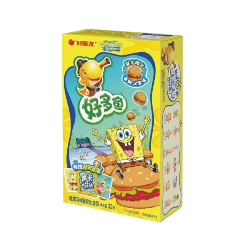 Orion Lotte Spongebob Burger Fish Shaped Snack 33g CHN