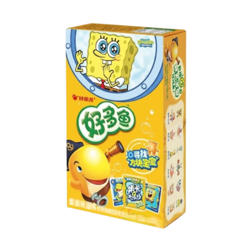 Orion Lotte Spongebob Honey & Chicken Wing Fish Shaped Snack 33g CHN