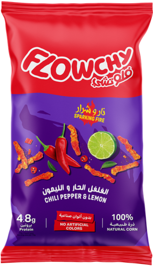 Flowchy Crunchy Puffed Corn Chili Lemon 70g